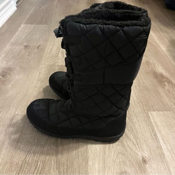 Women's Magellan Black Quilted Winter Snow Boots - Picture 8 of 10